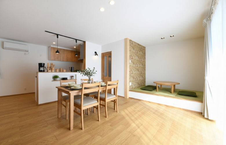 【3LDK／畳コーナー／ランドリルーム】雨の日でもランドリールームで洗濯に困らない家｜小山市　注文住宅